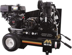 MI-T-M - 13.0 hp, 15.7 CFM, 175 Max psi, Air Compressor/Generator Combo Unit Portable Fuel Air Compressor - Honda GX390 OHV Engine, 16.4 CFM - Exact Industrial Supply