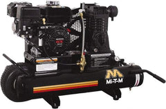 MI-T-M - 6.5 hp, 13.9 CFM, 90 Max psi, Single Stage Portable Fuel Air Compressor - Honda GX200 OHV Engine - Exact Industrial Supply