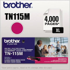 Brother - Magenta Toner Cartridge - Use with Brother DCP-9040CN, 9045CDN, HL-4040CDN, 4040CN, 4070CDW, MFC-9440CN, 9550CDN, 9840CDW - Exact Industrial Supply