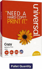 UNIVERSAL - 8-1/2" x 11" White Copy Paper - Use with Laser Printers, Inkjet Printers, Copiers - Exact Industrial Supply
