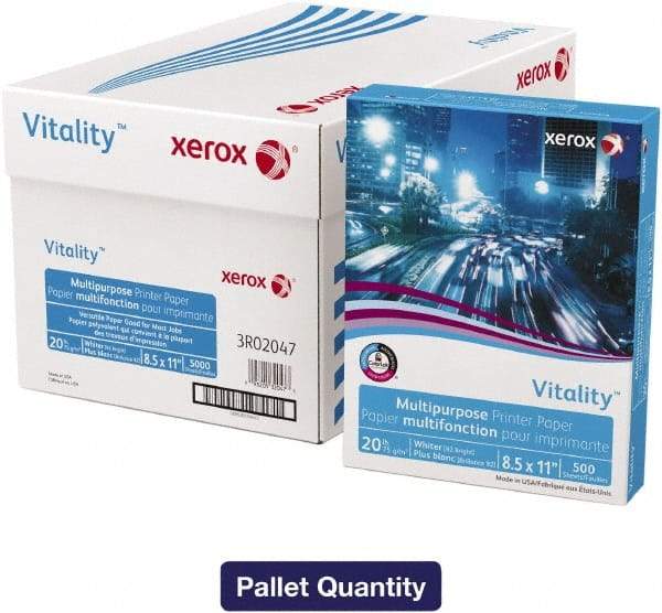 Xerox - 8-1/2" x 11" White Copy Paper - Use with Copiers, Typewriters, Printers, Fax Machines - Exact Industrial Supply