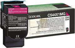 Lexmark - Magenta Toner Cartridge - Use with Lexmark C544dn, C544dtn, C544dw, C544n, X544dn, X544dtn, X544dw, X544n - Exact Industrial Supply