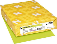 Neenah Paper - 8-1/2" x 11" Vulcan Green Colored Copy Paper - Use with Inkjet Printers, Laser Printers, Copiers - Exact Industrial Supply