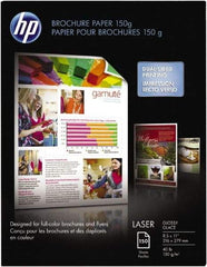 Hewlett-Packard - 8-1/2" x 11" White Brochure Paper - Use with Laser Printers - Exact Industrial Supply