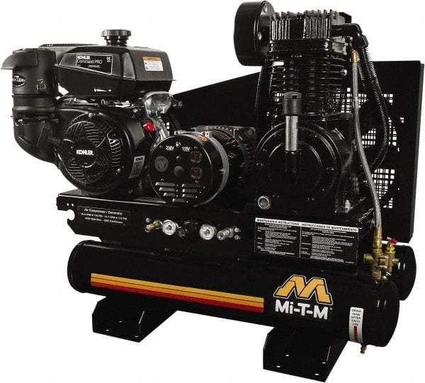 MI-T-M - Stationary Gas Air Compressors Horsepower: 14 Cubic Feet per Minute: 15.70 - Exact Industrial Supply