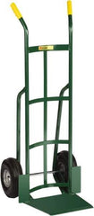 Little Giant - 800 Lb Capacity 49" OAH Hand Truck - 13-1/2 x 16" Base Plate, Dual Handle, Steel, Pneumatic Wheels - Exact Industrial Supply
