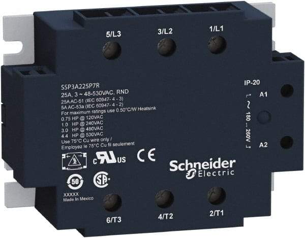 Schneider Electric - 3 Pole, 3NO, 90-140 VAC Control Relay - Exact Industrial Supply