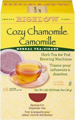 Bigelow - C ozy Chamomile Herbal Tea Pods, 1.90 oz, 18/Box - Exact Industrial Supply