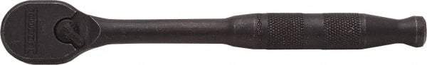 Proto - 3/8" Drive Pear Head Ratchet - Black Oxide Finish, 7" OAL, 90 Gear Teeth, Standard Handle, Reversible Head - Exact Industrial Supply