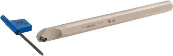 Iscar - 0.413" Min Bore Diam, 5" OAL, 3/8" Shank Diam, S-SWUB Indexable Boring Bar - WB.T 52.. Insert, Screw or Clamp Holding Method - Exact Industrial Supply