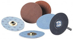 Standard Abrasives - 3" Disc Diam, 60 Grit, Aluminum Oxide Quick Change Disc - Type S Attaching System, Coated, Light Brown, Medium Grade - Exact Industrial Supply