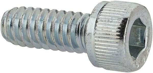 Value Collection - #10-24 UNC Hex Socket Drive, Socket Cap Screw - Alloy Steel, Zinc-Plated Finish, Fully Threaded, 1/2" Length Under Head - Exact Industrial Supply