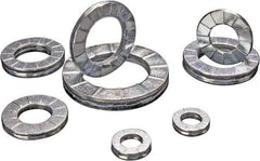 DISC-LOCK - 5/16", 0.628" OD, Zinc Flake, Steel Wedge Lock Washer - Grade 1010 Carbon Steel, 0.321 to 0.331" ID - Exact Industrial Supply