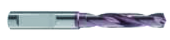 7.6mm Dia. - Carbide HP 3XD Drill-140Â° Point-Coolant-Firex-Notch Shank - Exact Industrial Supply