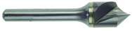 1" Size-1/2 Shank-60°-Carbide Single Flute Countersink - Exact Industrial Supply