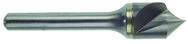 1/2" Size-1/4 Shank-90°-Carbide Single Flute Countersink - Exact Industrial Supply