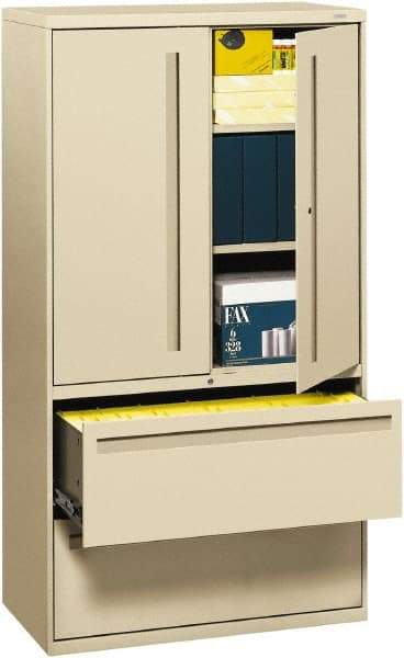 Hon - File & Cabinet Combinations Type: File/Cabinet Combo Color: Putty - Exact Industrial Supply