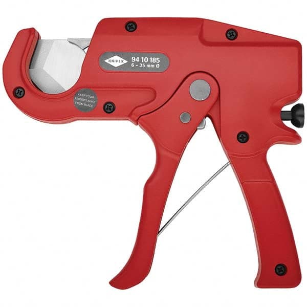 Knipex - Pipe & Tube Cutters Type: Trigger Action Plastic Pipe and Hose Cutter Maximum Pipe Capacity (Inch): 1-3/8 - Exact Industrial Supply