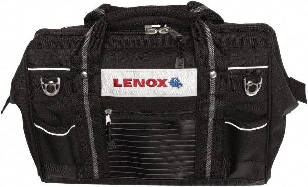 Lenox - 19 Pocket Black Ballistic Polyester Tool Bag - 16" Wide x 10-1/2" Deep x 10-1/2" High - Exact Industrial Supply