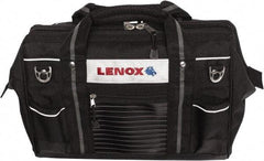 Lenox - 19 Pocket Black Ballistic Polyester Tool Bag - 16" Wide x 10-1/2" Deep x 10-1/2" High - Exact Industrial Supply
