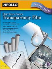 Apollo - Transparency Films & Sleeves Audio Visual Conference Accessory Type: Transparency Sleeves For Use With: Plain Paper Copiers - Exact Industrial Supply