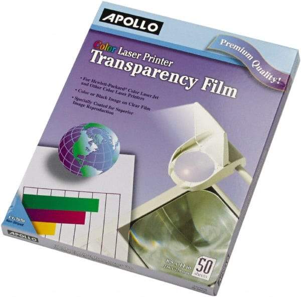 Apollo - Transparency Films & Sleeves Audio Visual Conference Accessory Type: Transparency Sleeves For Use With: Color Laser Printers/Copiers - Exact Industrial Supply