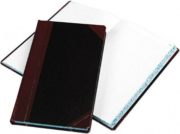 Boorum & Pease - 300 Sheet, 14-1/8 x 8-5/8", Record Rule Record/Account Book - Black & Red - Exact Industrial Supply