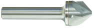 1" Size-1/2" Shank-100° Carbide-Bright 3 Flute Machine Countersink - Exact Industrial Supply