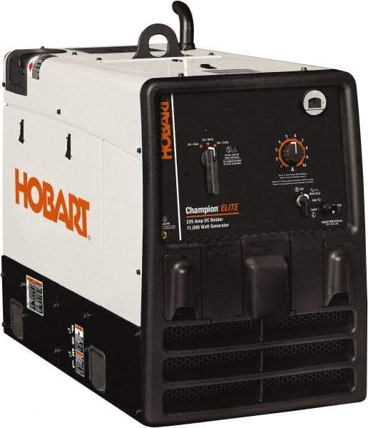 Hobart Welding Products - Portable Welder/Generators Amperage Rating: 225 Duty Cycle: 100% - Exact Industrial Supply