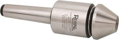 Royal Products - MT4 Morse Taper, 2.45" Head Diam Live Center - 5,000 Max RPM, 2.78" Head Length, 2-1/2" Point Diam, 1.58" Point Len, 1,905 Lb Max Workpc, Bull Nose Point - Exact Industrial Supply