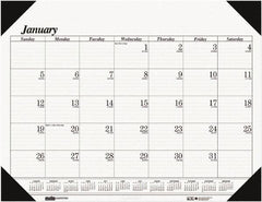 House of Doolittle - 12 Sheet, 18-1/2 x 13", Desk Pad - White - Exact Industrial Supply