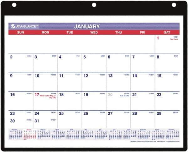 AT-A-GLANCE - 12 Sheet, 11 x 8-1/4", Wall Calendar - Exact Industrial Supply