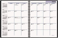 DayMinder - 24 Sheet, 6-7/8 x 8-3/4", Appointment Book - Black - Exact Industrial Supply