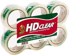 Duck - 1-7/8" Wide x 2.6mm Thick x 55 yds Long, HD Box Sealing & Label Protection Tape - Clear - Exact Industrial Supply