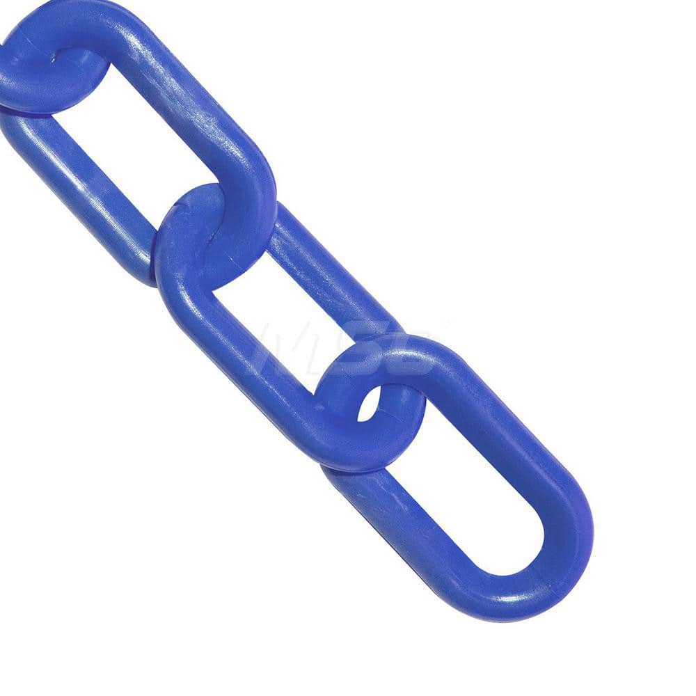 Barrier Rope & Chain; Type: Safety Barrier Chain; Material: Plastic; Color: Blue; Rope/Chain Material: Plastic; Hook Fitting Material: None; Snap End Material: None; Color: Blue; Length (Feet): 100.00; 100.000; Overall Length: 100.00
