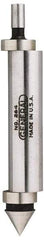 General - 0.2" Head Diam, 1/2" Shank, Double End, Mechanical Center Finder - Accurate to 0.0005", Conical and Cylindrical Contact - Exact Industrial Supply