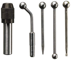 General - Single End, Center Finder Set Mechanical - Includes 4 Attachments, Case, Holder, 4 Pieces - Exact Industrial Supply