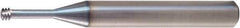 Vargus - #6-32 UNJC, 0.106" Cutting Diam, 3 Flute, Solid Carbide Helical Flute Thread Mill - Internal Thread, 0.433" LOC, 2.244" OAL, 1/4" Shank Diam - Exact Industrial Supply