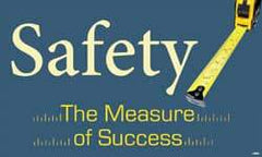 NMC - Safety - The Measure of Success, 60 Inch Long x 36 Inch High, Safety Banner - Polyethylene, English, Printed on 1 Side - Exact Industrial Supply