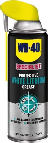 WD-40 Specialist - 10 oz Aerosol Lithium General Purpose Grease - White, Food Grade, 300°F Max Temp, NLGIG 2, - Exact Industrial Supply