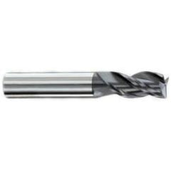 7/32" Dia. - 7/16" LOC - 2-1/2" OAL - .015-.020 Radius 3 FL Carbide S/E HP End Mill-AlTiN - Exact Industrial Supply