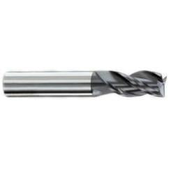 5/32" Dia. - 7/16" LOC - 2" OAL - .010-.015 Radius 3 FL Carbide S/E HP End Mill-AlTiN - Exact Industrial Supply