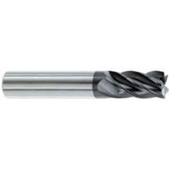 3/8" Dia. - 1-1/4" LOC - 3" OAL - .015-.020 Radius 5 FL Carbide S/E HP End Mill-AlTiN - Exact Industrial Supply