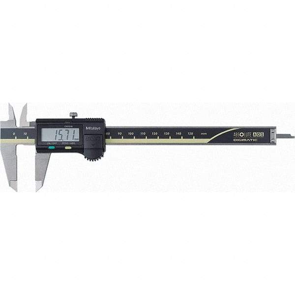 Mitutoyo - 0 to 150mm Range, 0.01mm Resolution, Electronic Caliper - Steel with 40mm Steel Jaws, 0.02mm Accuracy - Exact Industrial Supply