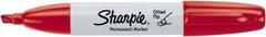 Sharpie - Red Permanent Marker - Chisel Tip, AP Nontoxic Ink - Exact Industrial Supply