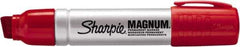 Sharpie - Red Permanent Marker - Chisel Tip, Alcohol Base Ink - Exact Industrial Supply