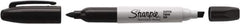 Sharpie - Black Permanent Marker - Twin Tip Fine/Chisel Tip, AP Nontoxic Ink - Exact Industrial Supply