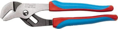 Channellock - 9-7/16" OAL, 1-1/2" Max Capacity, 1mm Jaw Length x 0.47" Jaw Width, 5 Position Tongue & Groove Pliers - Straight Straight Jaws, Straight Head, Plastisol Handles - Exact Industrial Supply