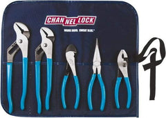 Channellock - 5 Piece Plier Set - Comes in Tool Roll - Exact Industrial Supply