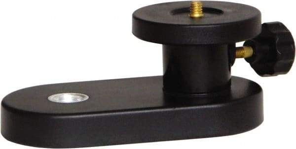 Johnson Level & Tool - 3-3/4 Inch Long x 5-1/2 Inch Wide, Level Tripod Adapter - Black, Use With 5/8 Inch-11 Threaded Tripod - Exact Industrial Supply